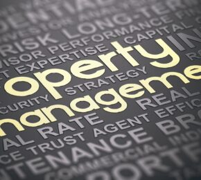 Property Management Gold Text Black Background Words